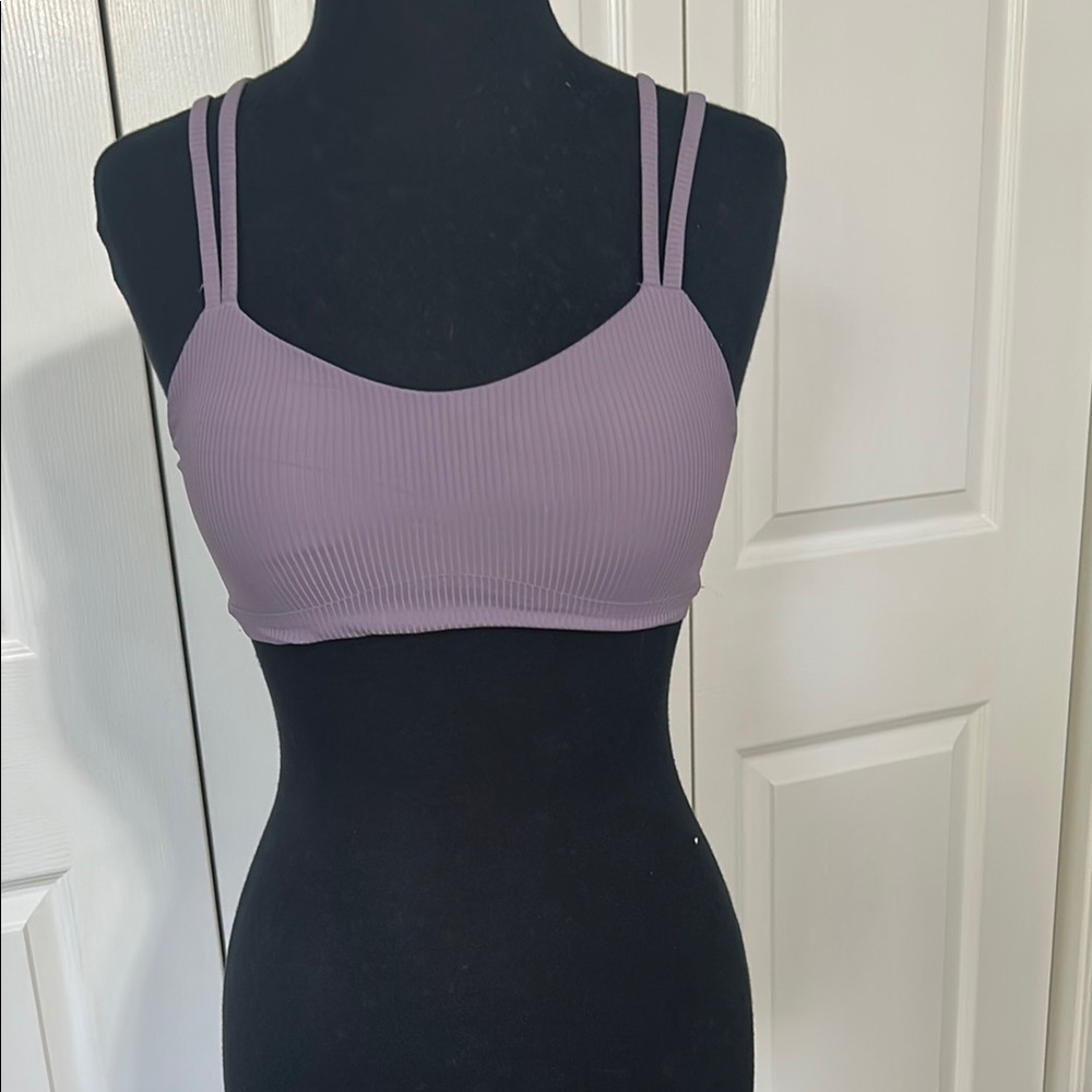 Lululemon Purple Ribbed Sports Bra